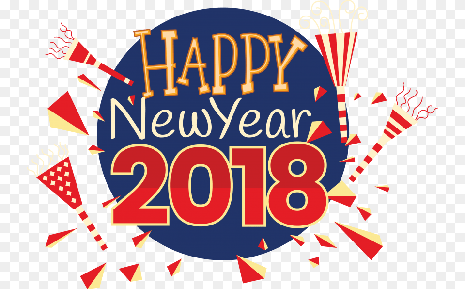 Happy New Year 2018 Poster, Dynamite, Weapon, Text Free Png Download