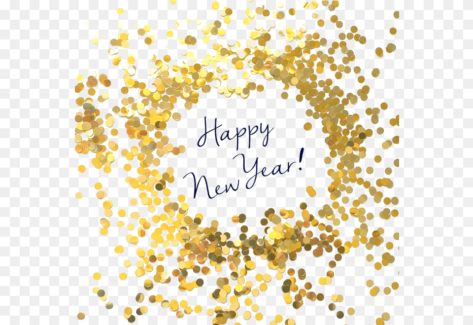 Happy New Year 2018 Transparent Clipart Clipart Happy New Year Transparent, Confetti, Paper, Plant Png Image