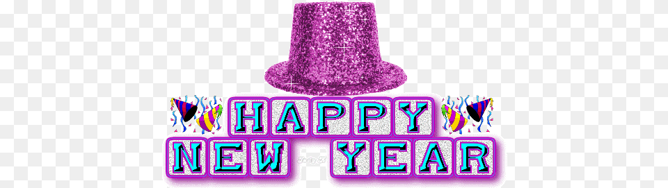 Happy New Year 2019 Animated Gifs Auld Lang Syne Gif, Clothing, Hat, Purple, Scoreboard Free Png Download
