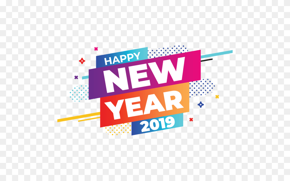 Happy New Year 2019 Banner, Advertisement, Poster Free Transparent Png
