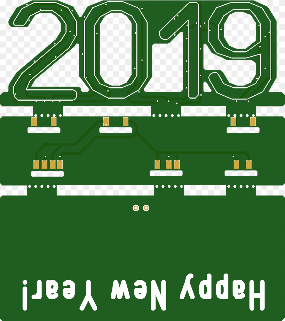 Happy New Year 2019 Pcb, Green, Electronics, Hardware, Bulldozer Png