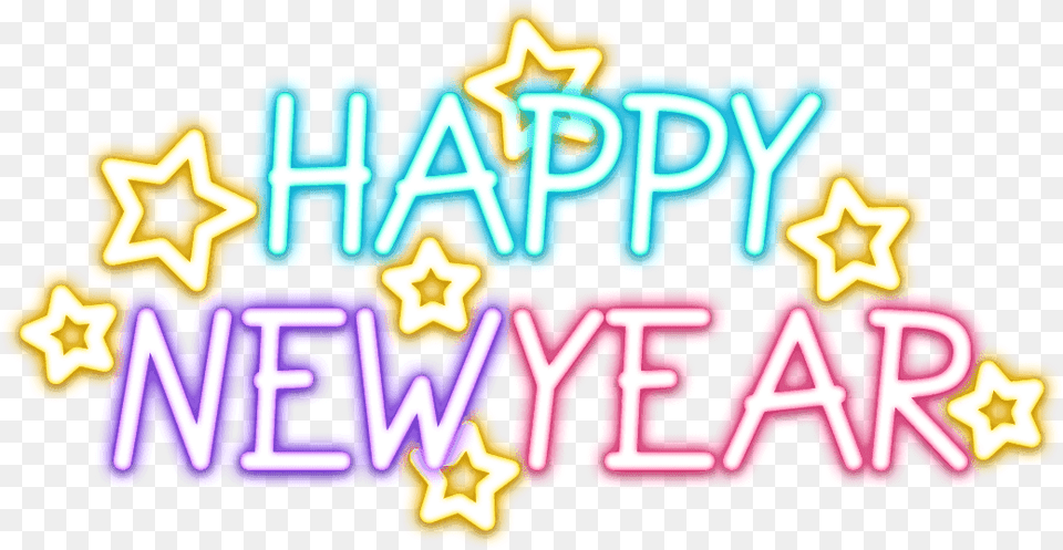 Happy New Year 2019 Stickers For Whatsapp Facebook Stickers Happy New Year, Light, Neon, Dynamite, Text Free Png Download