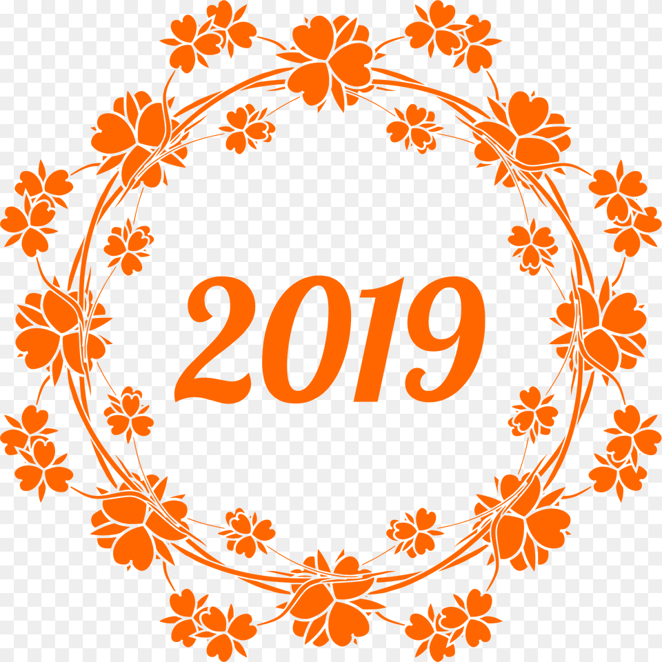 Happy New Year 2019 With Hello Others 2376 Transprent, Art, Floral Design, Graphics, Pattern Png