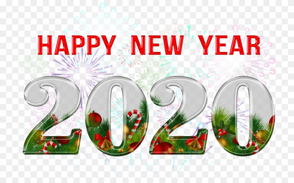 Happy New Year 2020, Number, Symbol, Text, Art Free Transparent Png
