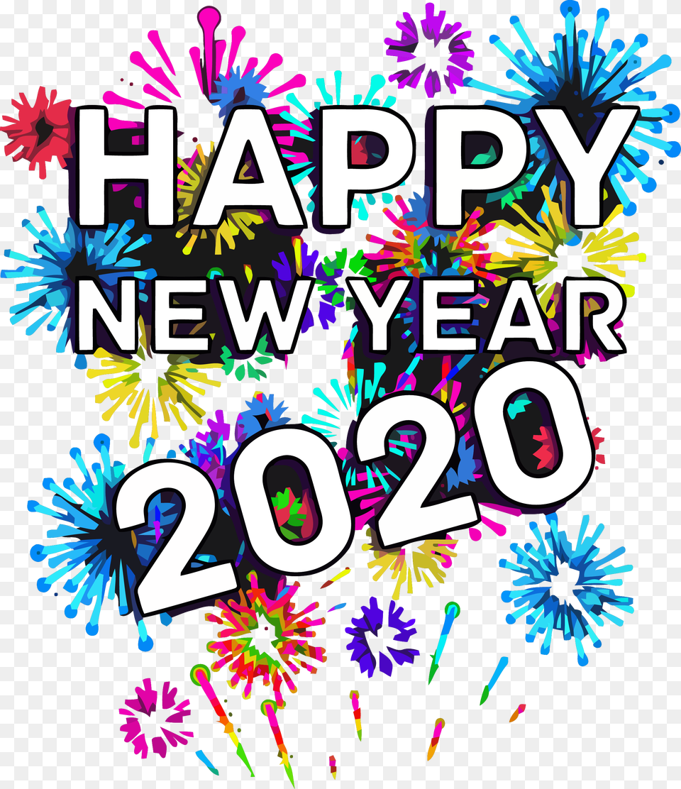 Happy New Year 2020, Art, Graphics, Advertisement, Poster Free Png Download