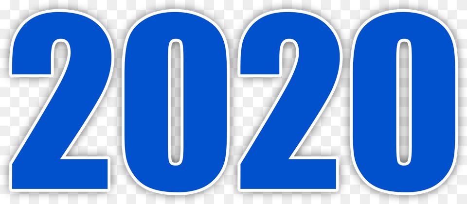 Happy New Year 2020 Blue Numbers Nadpis 2020 Na Prozrachnom Fone, Number, Symbol, Text Free Transparent Png