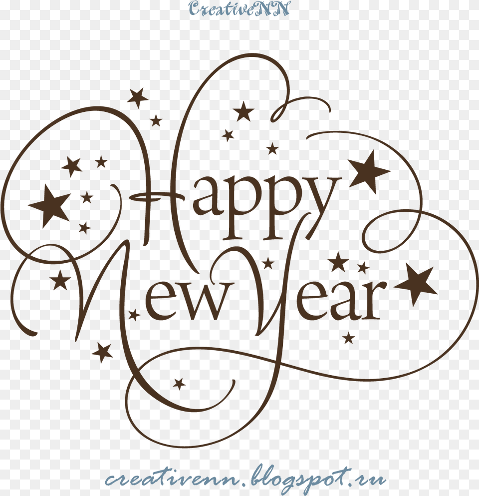 Happy New Year 2020 Clipart, Calligraphy, Handwriting, Text Png