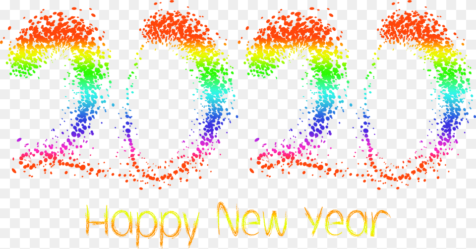 Happy New Year 2020 Clipart, Art, Graphics, Fireworks Png