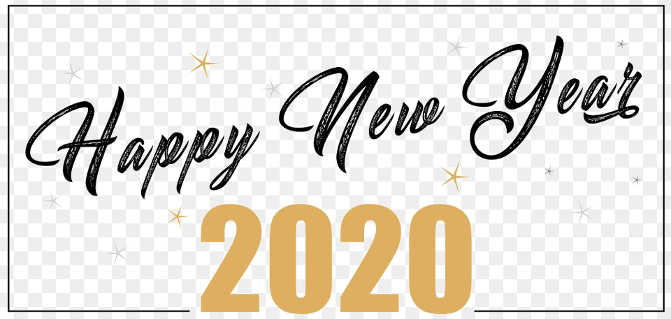 Happy New Year 2020 Download Happy New Year 2020 Text, Blackboard, Handwriting Free Png