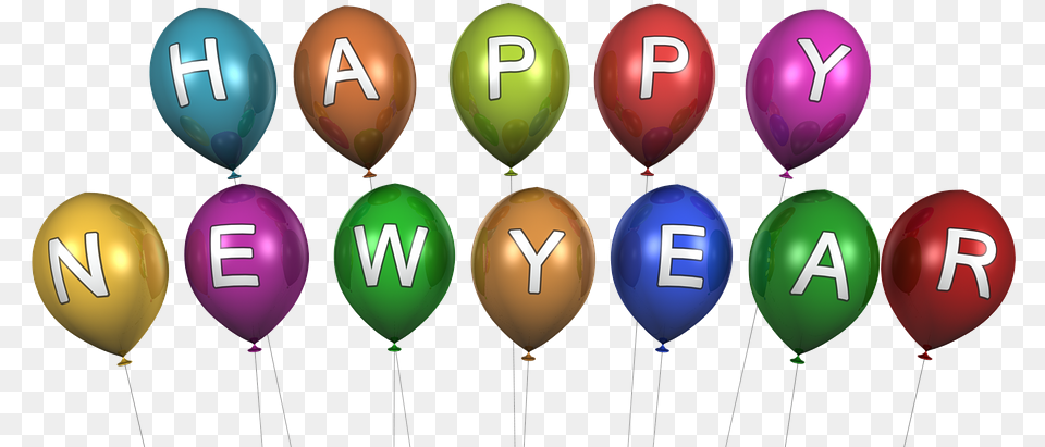 Happy New Year 2020 Gif, Balloon, Text Free Png