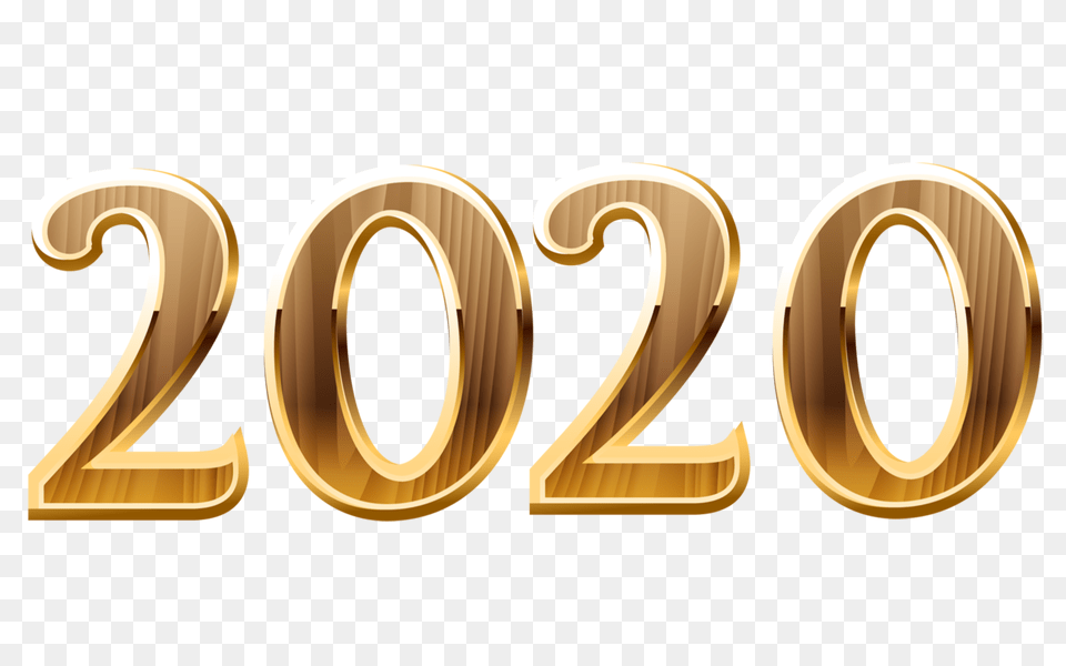 Happy New Year 2020 Golden Numbers, Number, Symbol, Text, Logo Png
