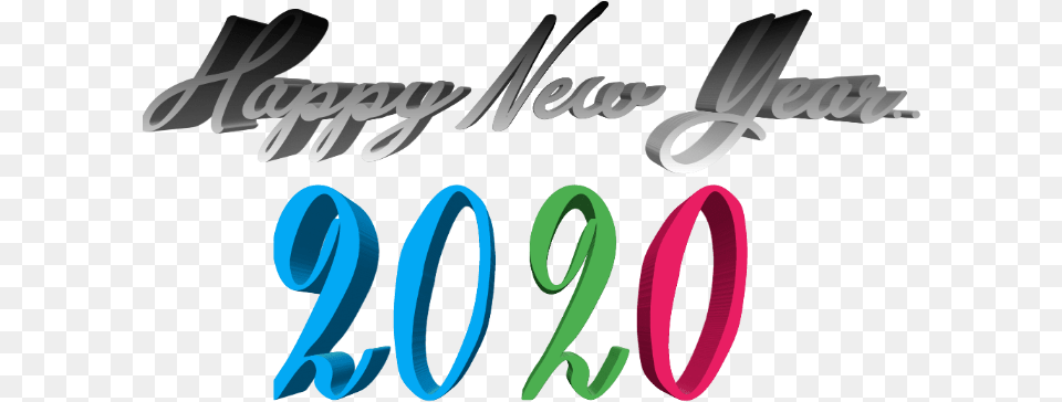Happy New Year 2020 Icon Images Graphic Design, Text, Light, Logo Free Transparent Png