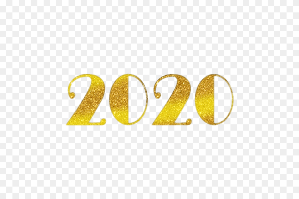 Happy New Year 2020 Retro Golden, Number, Symbol, Text Free Png