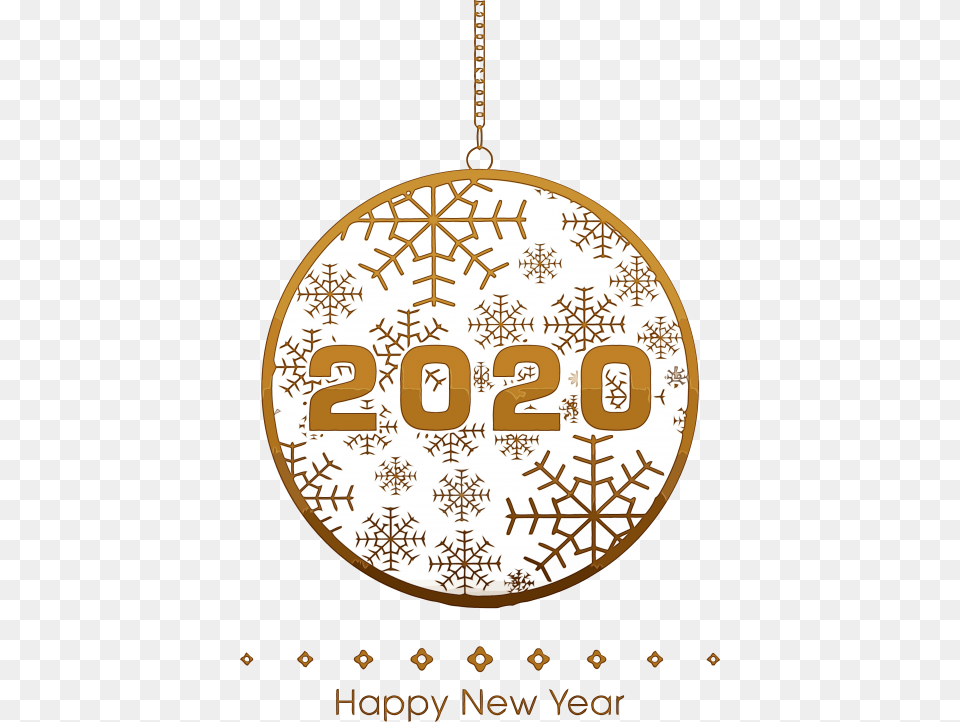 Happy New Year 2020 Round, Accessories, Chandelier, Lamp Free Png
