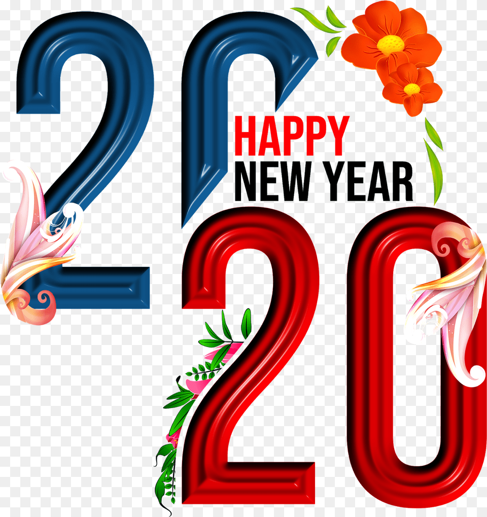 Happy New Year 2020 Vertical, Number, Symbol, Text Free Png