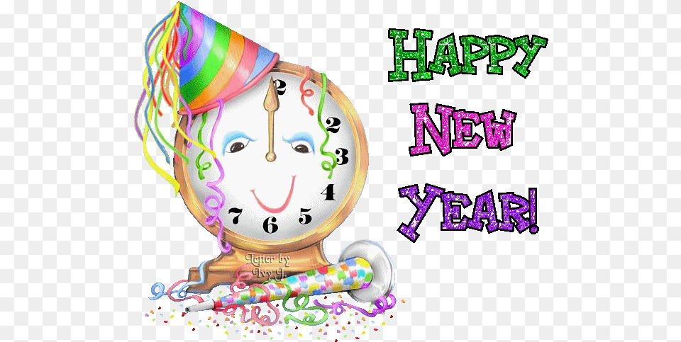 Happy New Year 2021 Animated Gif New Years Eve Cartoon, Clothing, Hat, Alarm Clock, Clock Free Png Download