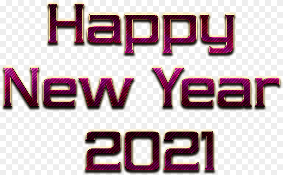 Happy New Year 2021 Transparent Vertical, Purple, Text Free Png