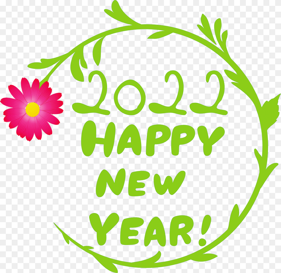 Happy New Year 2022 Photo, Art, Graphics, Daisy, Flower Png