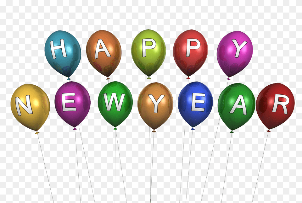 Happy New Year Balloons, Balloon Free Transparent Png