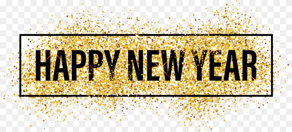 Happy New Year Banner, Paper, Confetti, Plant, Pollen Free Png Download