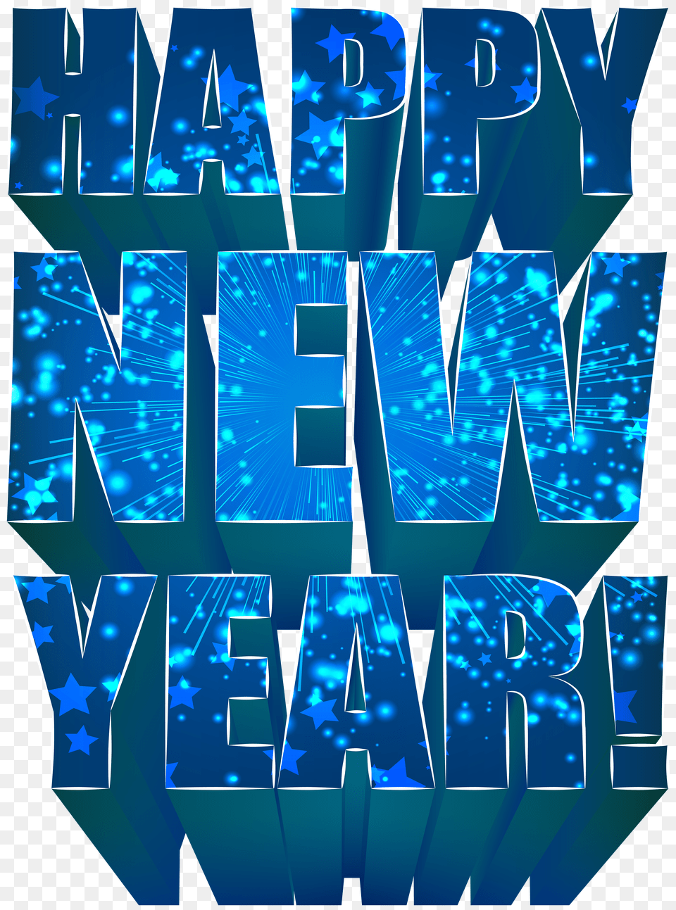 Happy New Year Blue Clip Art Free Png Download