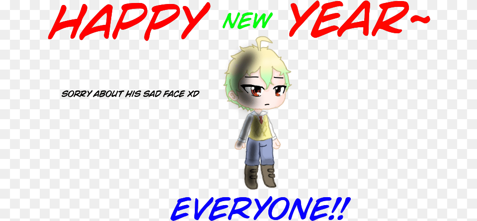 Happy New Year Cartoon, Baby, Person, Face, Head Free Transparent Png