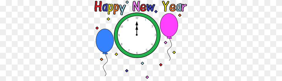 Happy New Year Clip Art, Analog Clock, Clock Png