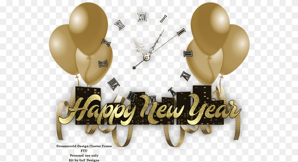 Happy New Year Cluster, Balloon, Advertisement, Machine, Wheel Free Png