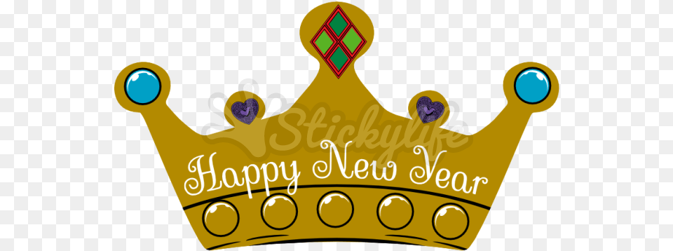 Happy New Year Decal Happy New Year Crown Transparent, Accessories, Jewelry Free Png