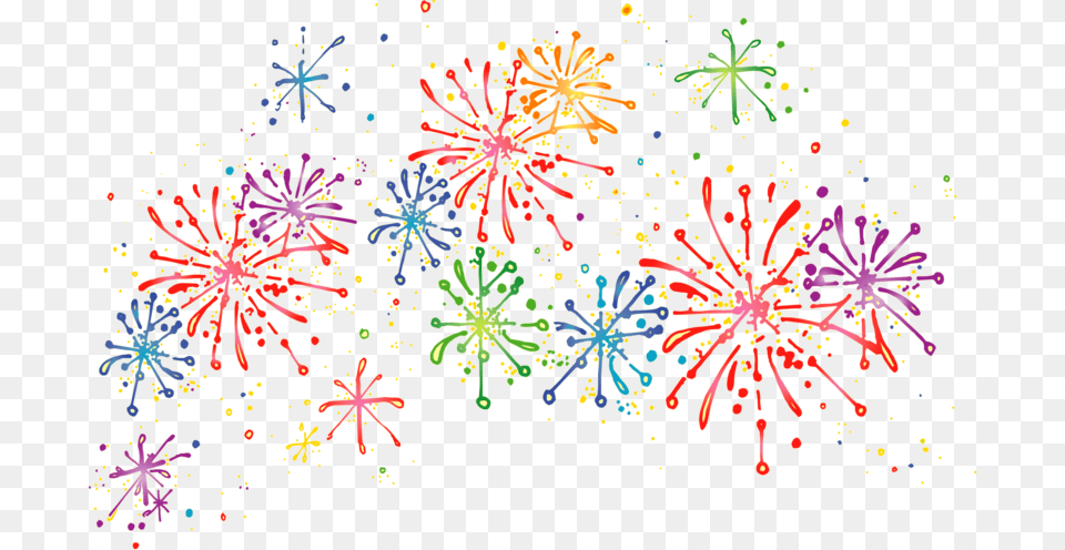 Happy New Year Fireworks Clipart, Art, Graphics, Pattern, Floral Design Free Transparent Png