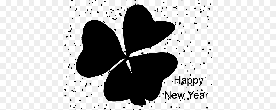 Happy New Year Four Leaved Clover, Leaf, Plant, Person Free Transparent Png