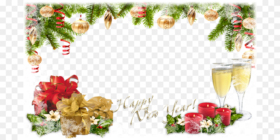 Happy New Year Frame, Flower Arrangement, Plant, Flower Bouquet, Flower Free Png