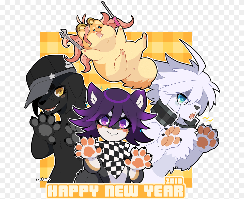 Happy New Year Furry, Book, Comics, Publication, Baby Free Transparent Png