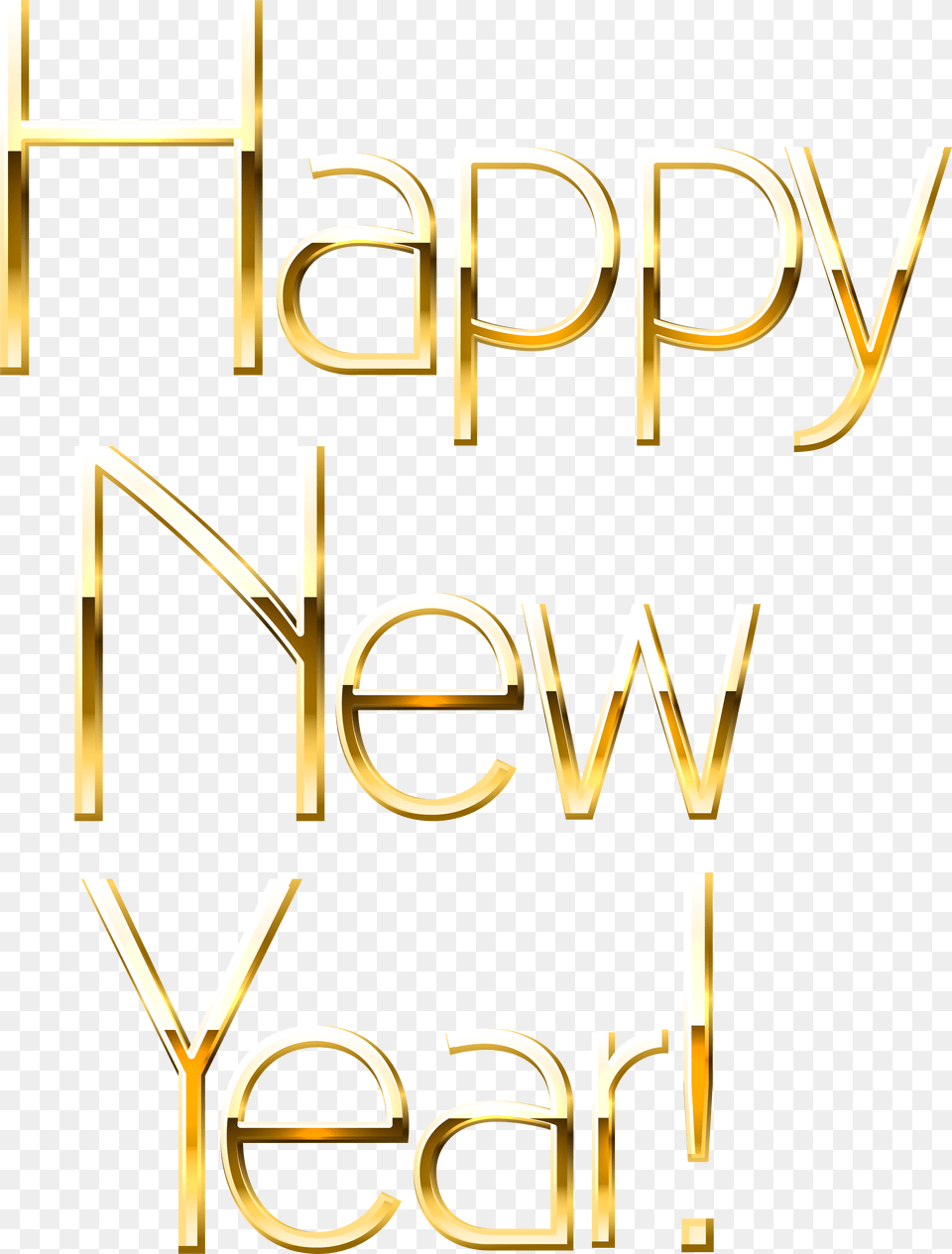 Happy New Year Gold Clip Art Image Calligraphy, Text, Book, Publication, Cup Free Png