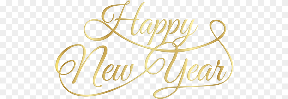 Happy New Year Golden Text Clipart 2020 Happy New Year Text, Calligraphy, Handwriting, Chandelier, Lamp Free Png