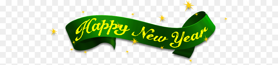 Happy New Year Green Ribbon, Logo, Symbol, Can, Tin Free Png