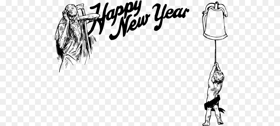 Happy New Year Handover Illustration Illustration, Gray Png Image