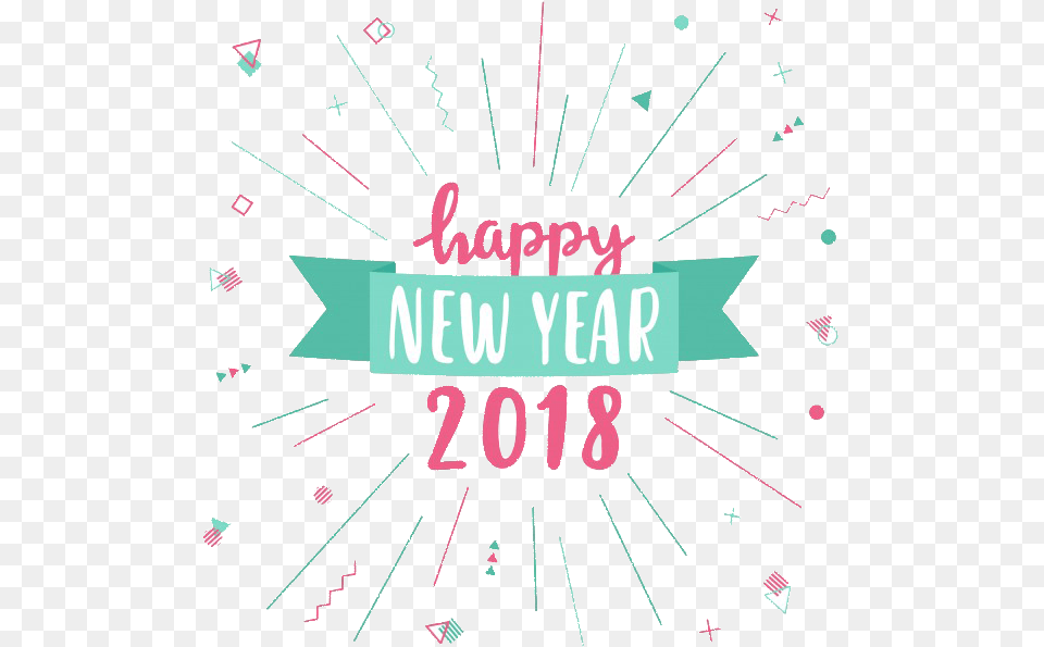 Happy New Year Happy New Year 2018 Vector, Paper, Text, Number, Symbol Free Png Download