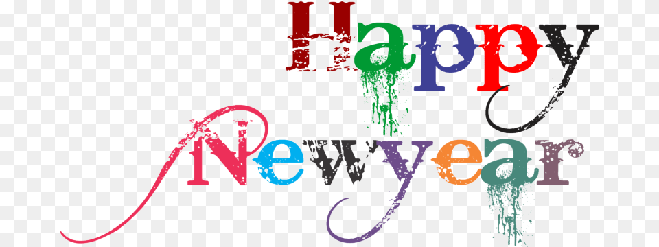 Happy New Year Happy New Year Logo, Text Free Png Download