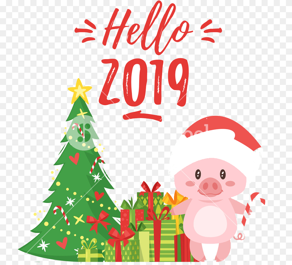 Happy New Year 2019 New Year Cartoon, Envelope, Greeting Card, Mail, Christmas Png Image