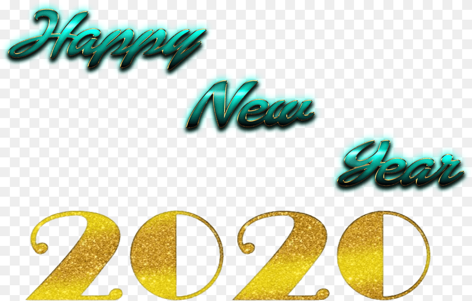 Happy New Year Image 2020 Background Calligraphy, Text, Number, Symbol Free Png Download