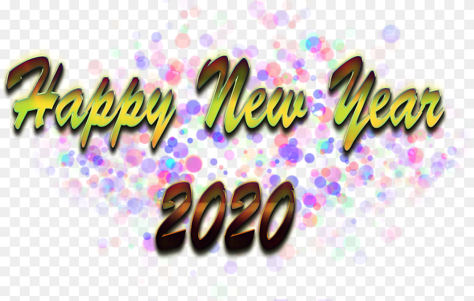 Happy New Year Image 2020 Calligraphy, Art, Graphics, Paper Free Png Download