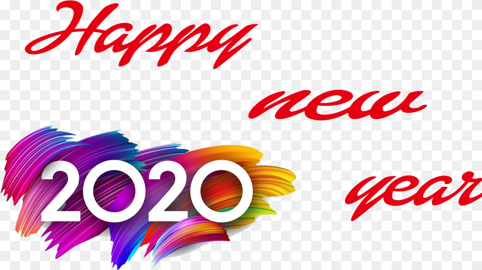 Happy New Year Image 2020 Pic Graphic Design, Text, Art, Graphics Free Png Download