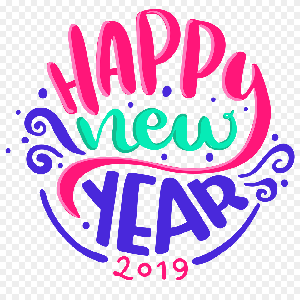 Happy New Year Image Download Happy New Year Logo, Light, Neon Free Png