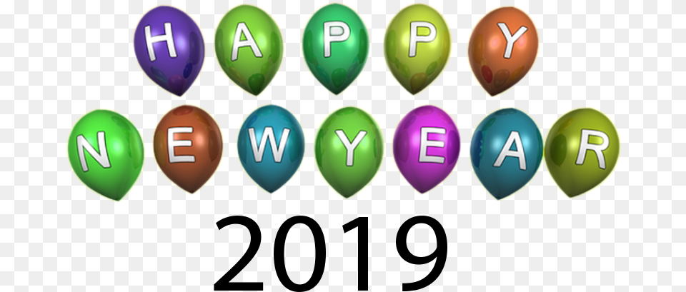 Happy New Year Image Graphic Design, Balloon, Text Free Png