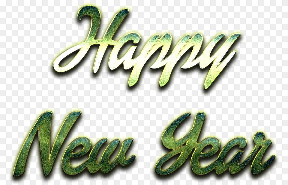 Happy New Year Letter File Mart Graphics, Green, Text, Smoke Pipe Png Image
