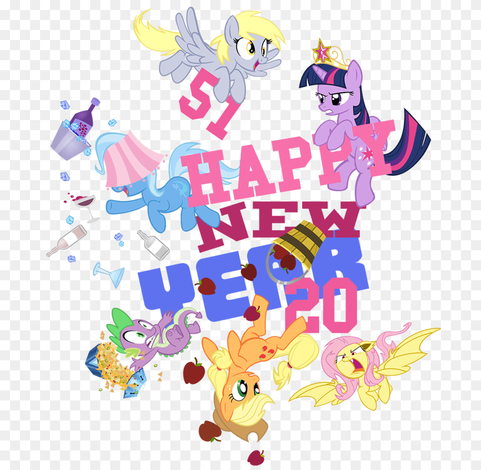 Happy New Year My Little Pony Friendship Is Magic Know, Art, Graphics, Purple, Baby Png
