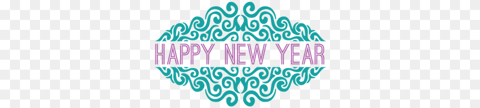 Happy New Year Ornate Happy New Year Clipart, Art, Graphics, Pattern, Floral Design Png Image