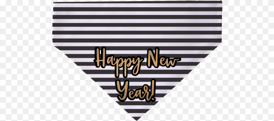 Happy New Year Pet Scarf Horizontal, Text Free Png