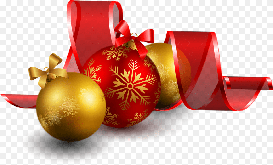 Happy New Year Photos Christmas Balls With Ribbon, Dynamite, Weapon Free Transparent Png